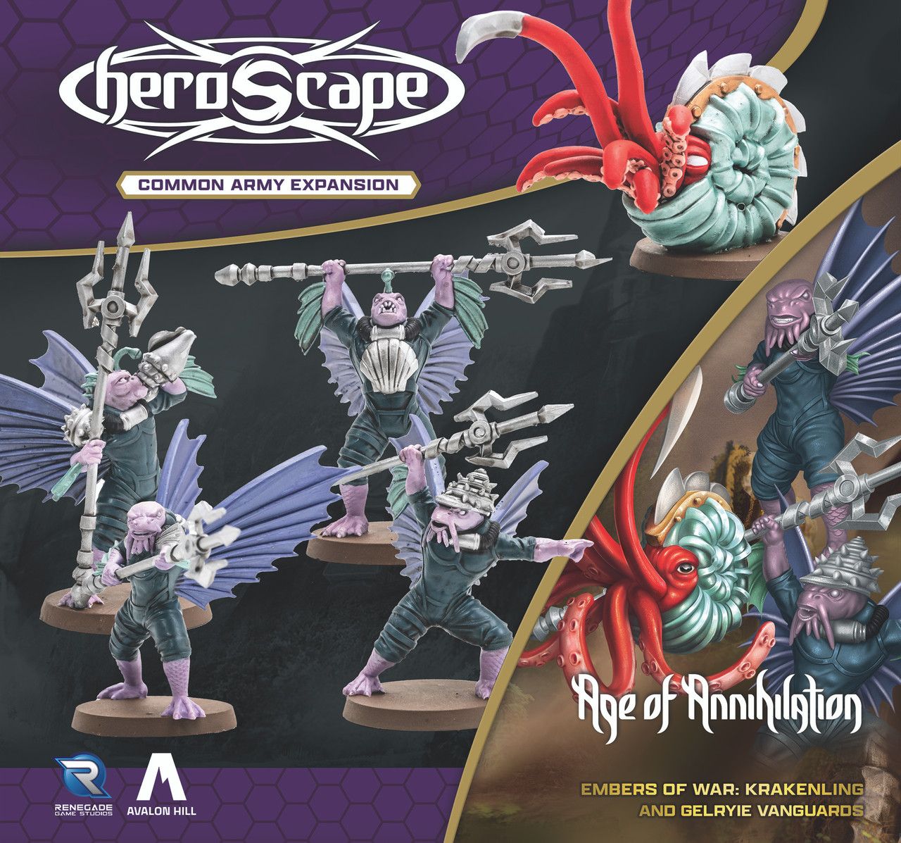 Heroscape: Krakenling and Gelryie Vanguards Army Expansion