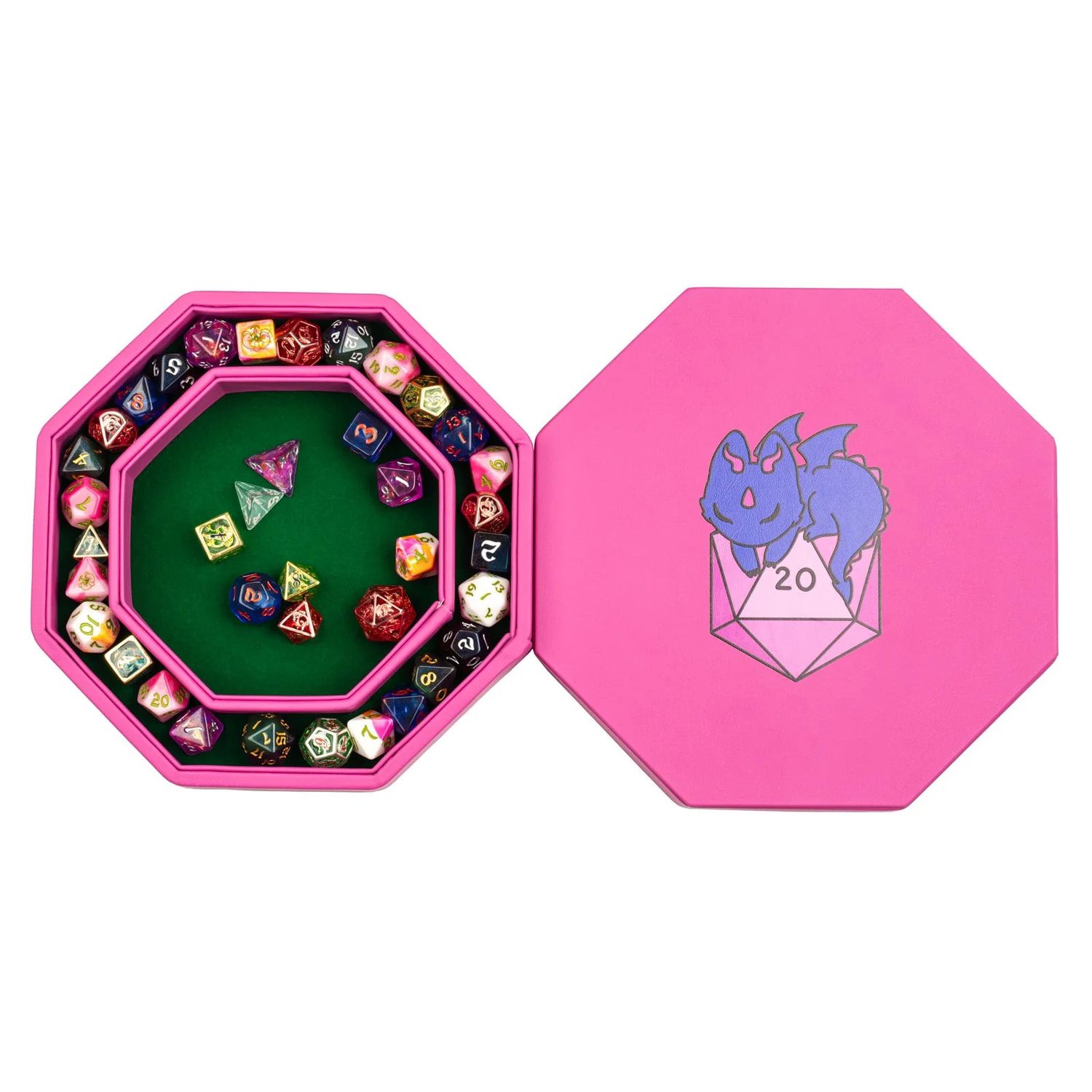 Hero&#39;s Hoard Dice Tray and Keeper - Dragon with D20