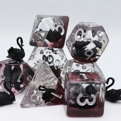 RPG Dice Set (7): Black Swan Rpg Dice Set