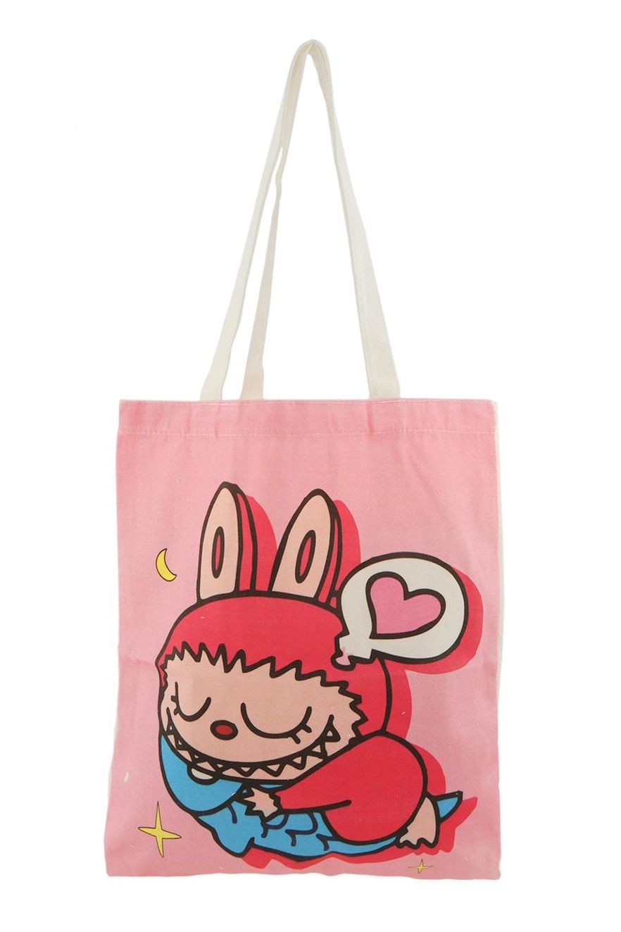 (Labubu Style) Cartoon Character Tote Bag | 2551