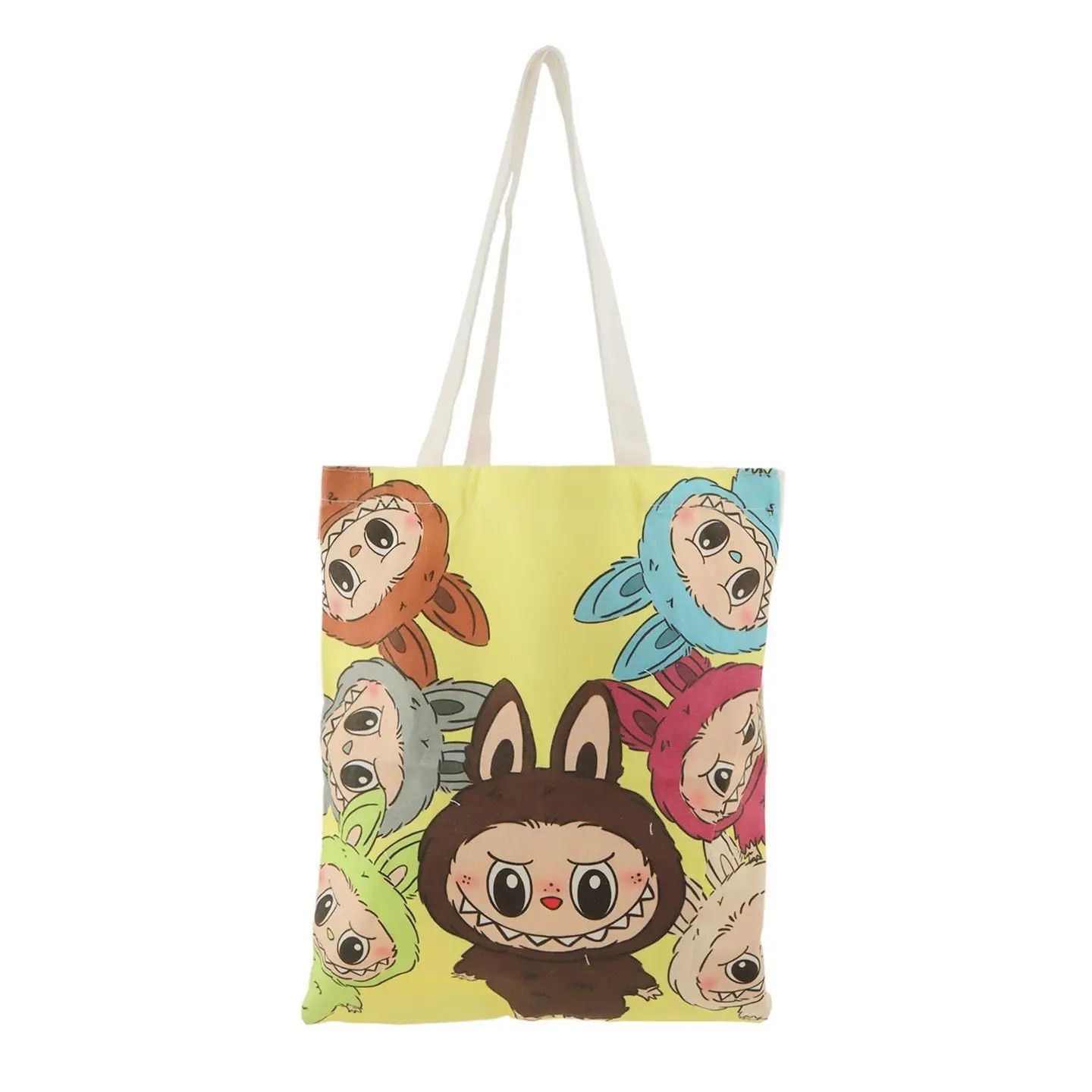 (Labubu Style) Cartoon Character Tote Bag - 2548