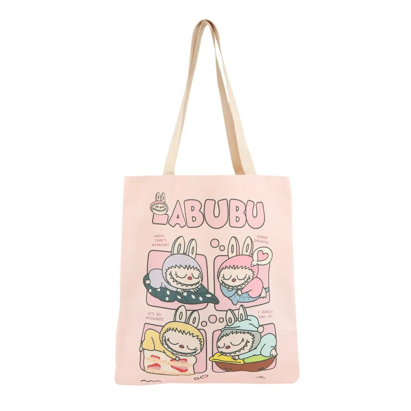 (Labubu Style) Cartoon Character Tote Bag - 2539