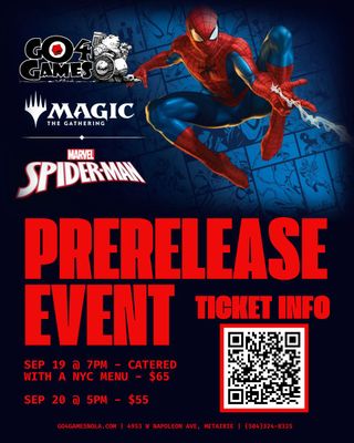 MTG: Marvel&#39;s Spider-Man Prerelease (NON-CATERED) 9/20/25