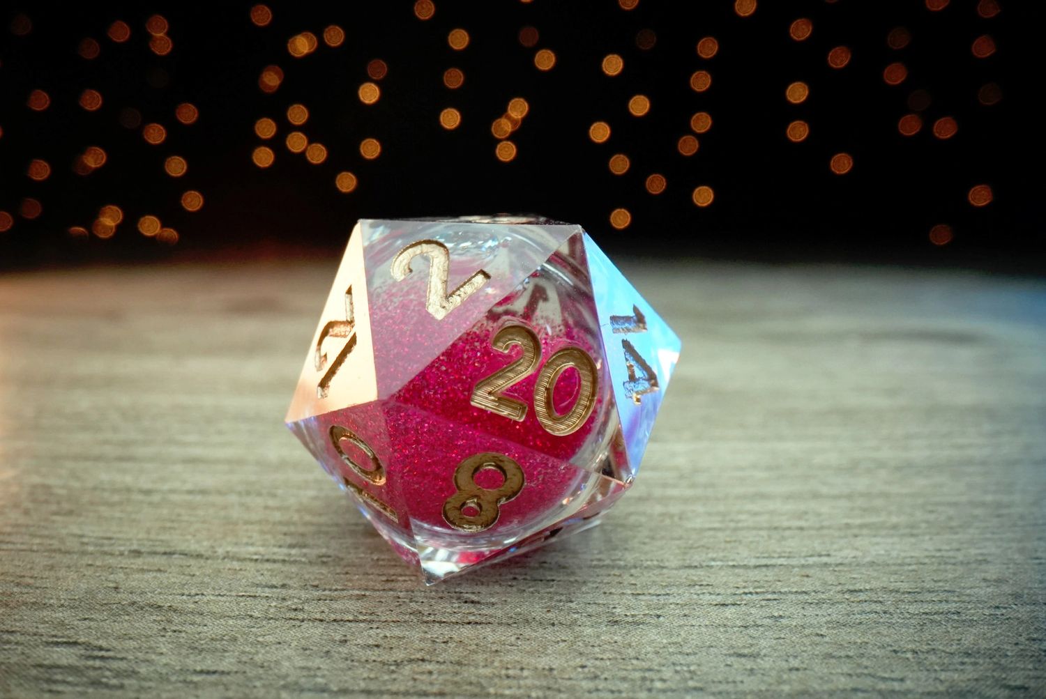 Gen 2 Liquid Core Elixir Dice: Magenta Mayhem (Single D20)