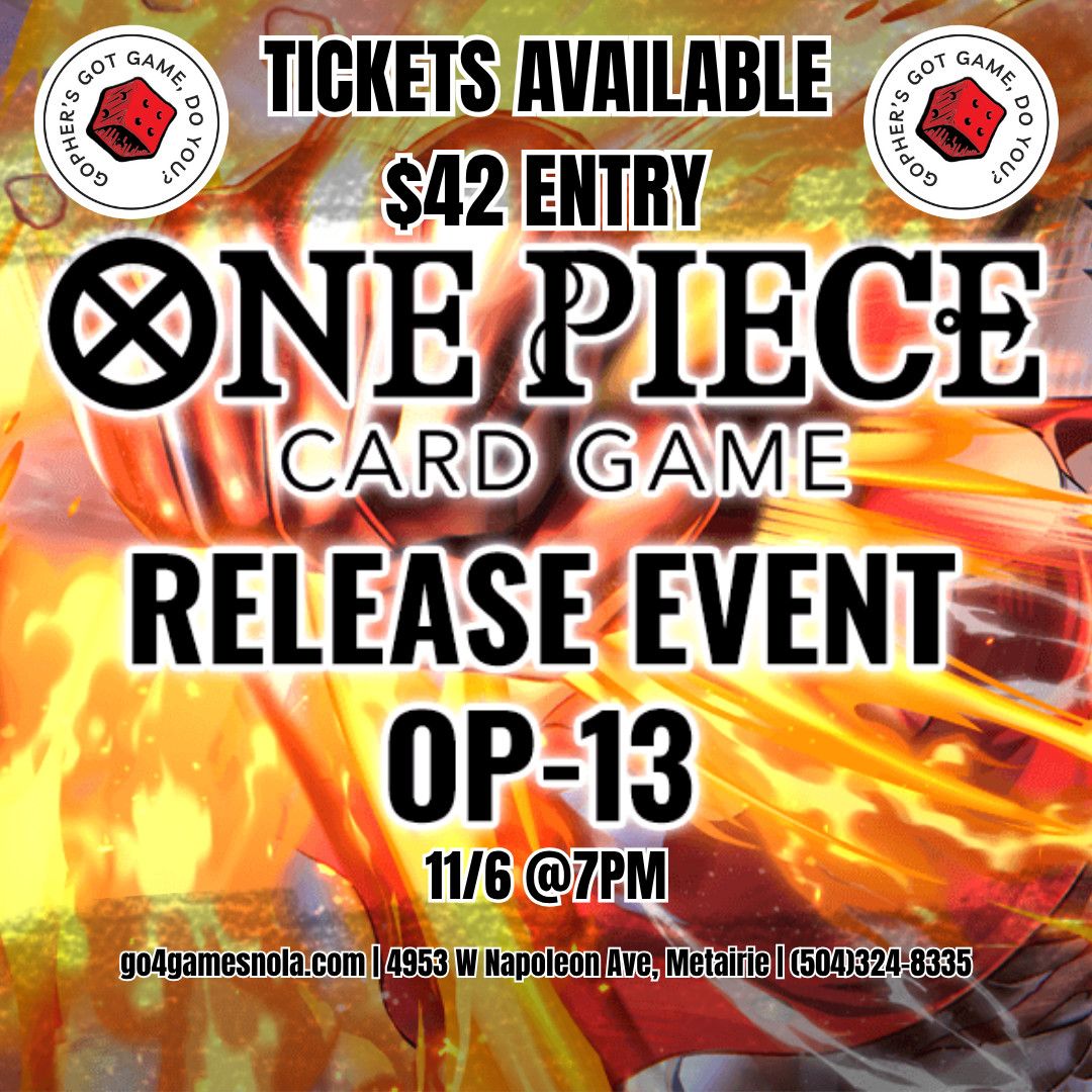 One Piece OP-13 Pre release 11/6/25