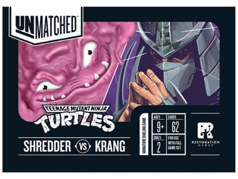 Unmatched: TMNT Shredder &amp; Krang &quot;Hero&quot; Decks (Kickstarter)
