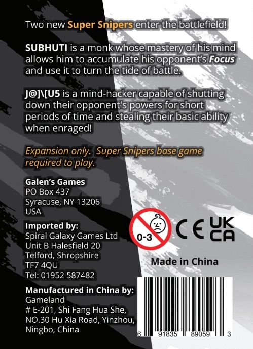 Super Snipers: Shadow and Light Expansion