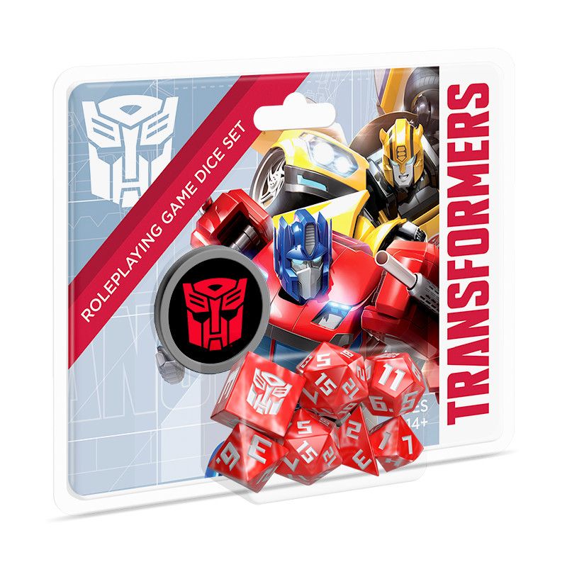 RPG Dice Set (7) +d2 Coin: Transformers RPG Autobots Dice Set