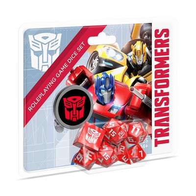 RPG Dice Set (7) +d2 Coin: Transformers RPG Autobots Dice Set