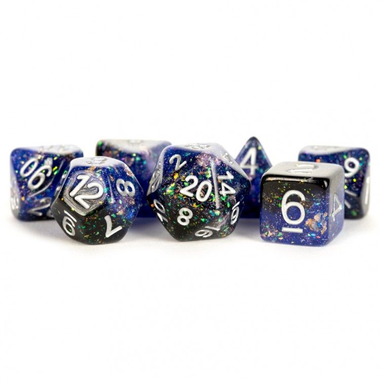 RPG Dice Set (7): Colorful Eternal - Eternal Blue/Black w/White