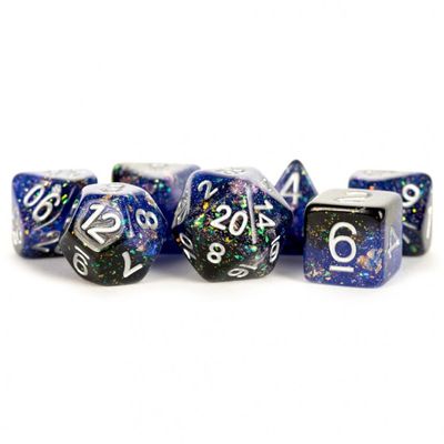 RPG Dice Set (7): Colorful Eternal - Eternal Blue/Black w/White