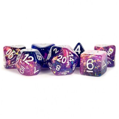 RPG Dice Set (7): Colorful Eternal - Eternal Purple/Black w/ White