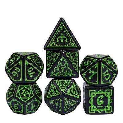 RPG Dice Set (7): Cryptic Knots: Verdant Rpg Dice Set