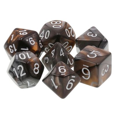 RPG Dice Set (7): Bronze Coins Rpg Dice Set