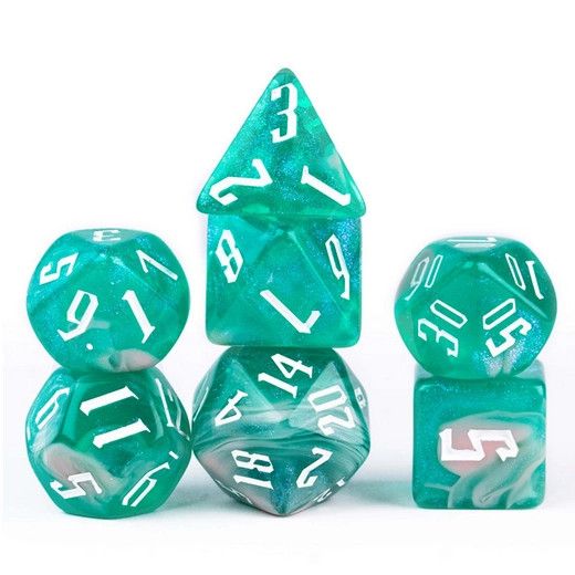 RPG Dice Set (7): Magician's Wave Rpg Dice Set