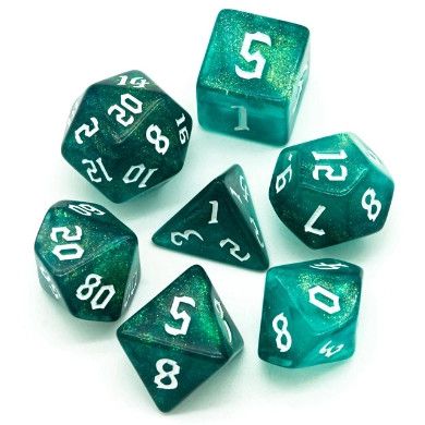 RPG Dice Set (7): Ocean Elemental Rpg Dice Set
