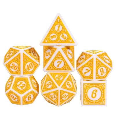 RPG Dice Set (7): Motif: Rising Sun Rpg Dice Set