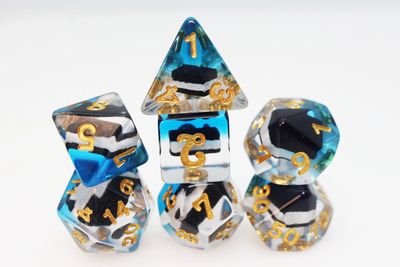 RPG Dice Set (7): Pastry Pets: Ice Cream Sandwich Seal - Pin &amp; Rpg Dice Set