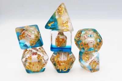 RPG Dice Set (7): Pastry Pets: Cupcake Dog - Pin &amp; Rpg Dice Set