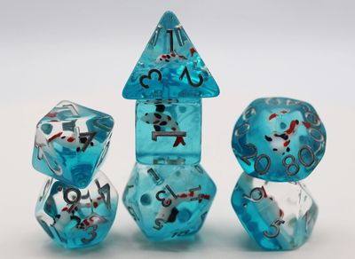 RPG Dice Set (7): Water Garden Koi Rpg Dice Set