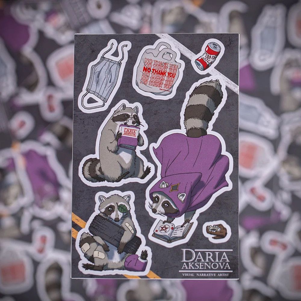 "World Of Trash - By The Book" Waterproof Vinyl Sticker Sheets