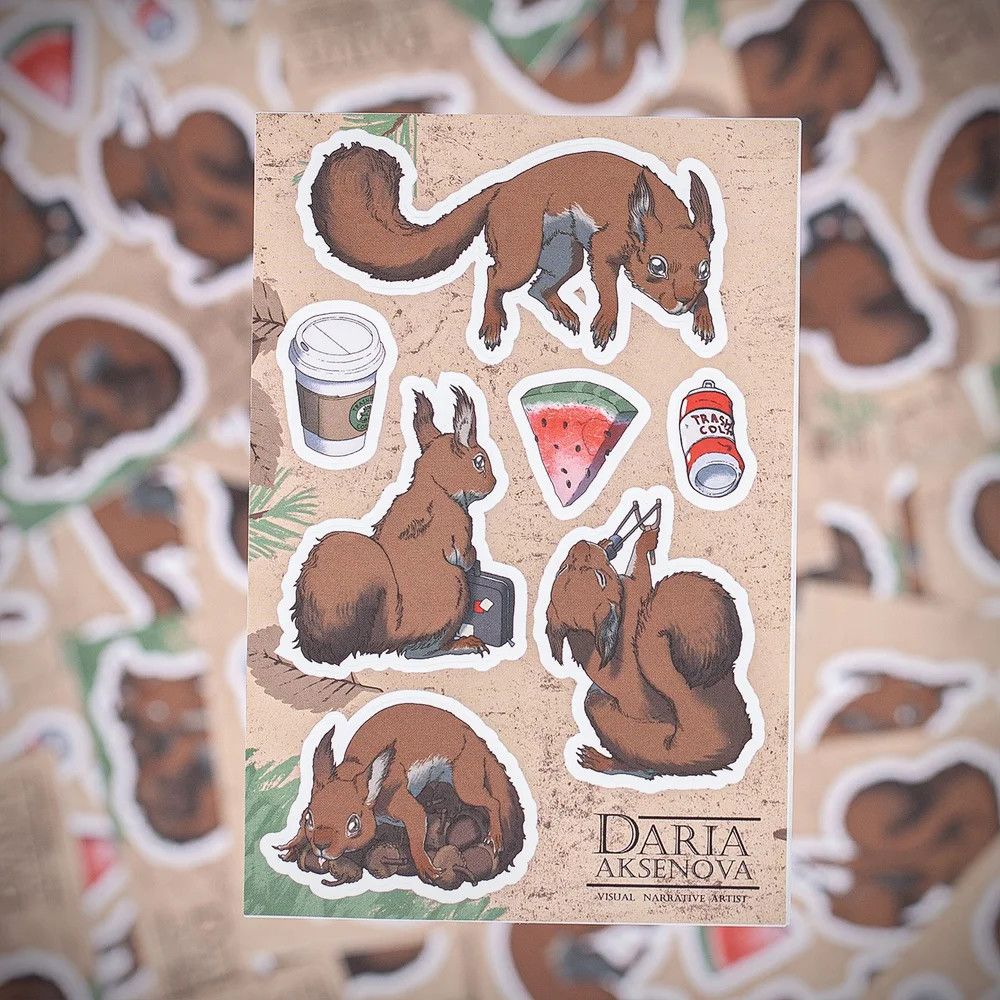 "World Of Trash - Aw, Nuts!" Waterproof Vinyl Sticker Sheets