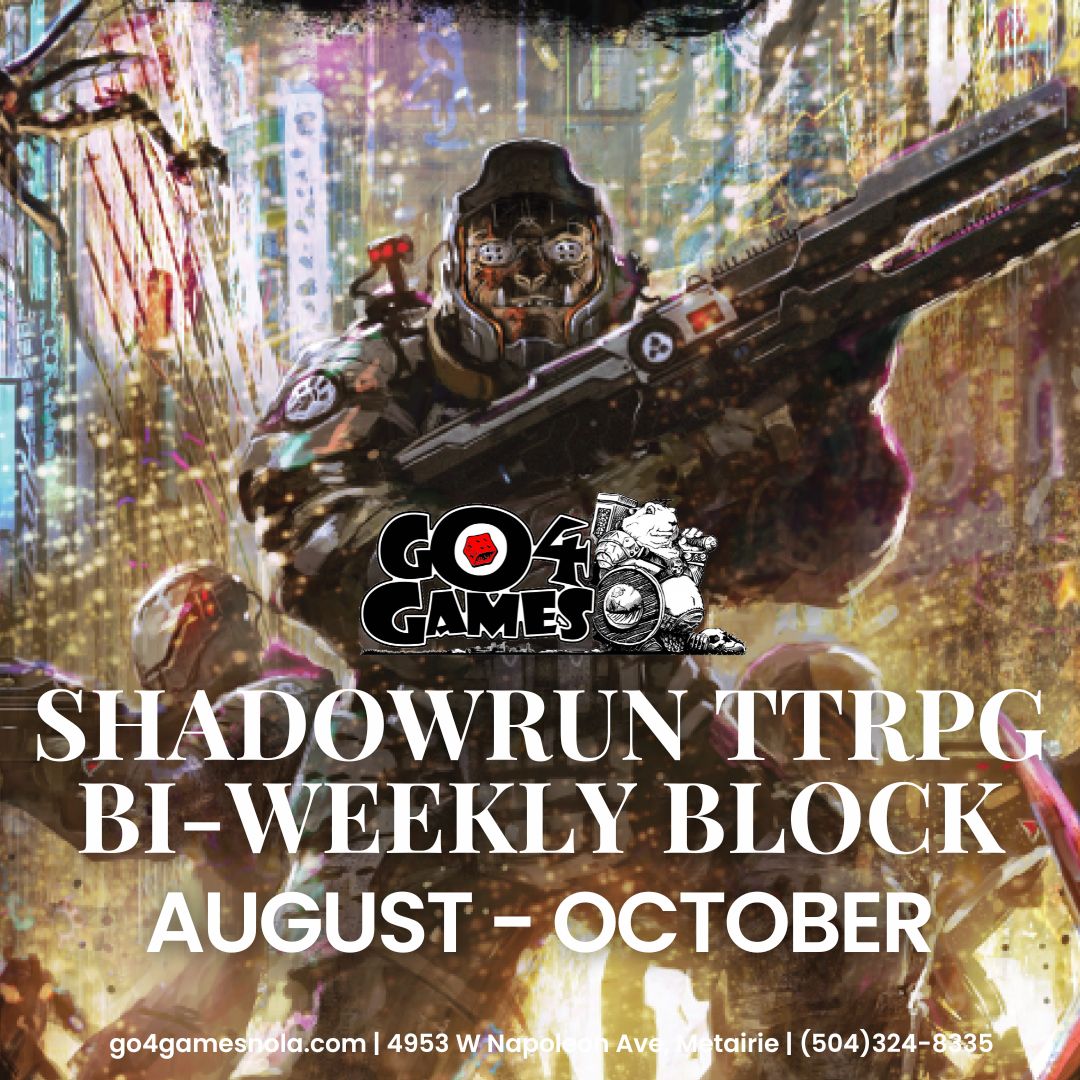 Event: Shadowrun TTRPG Bi-Weekly Block (Aug-Oct)