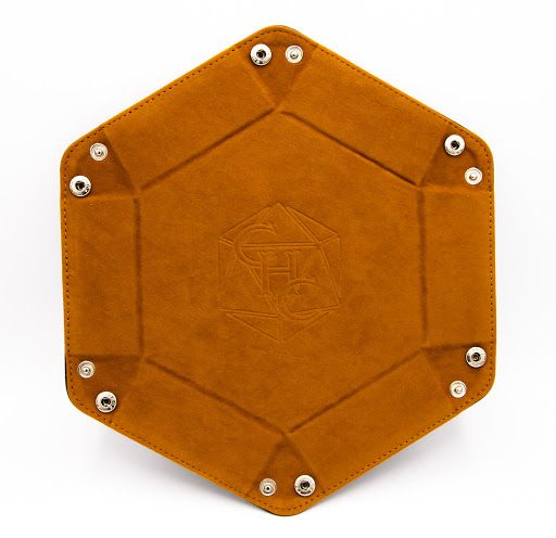Hexagon Dice Tray - Brown