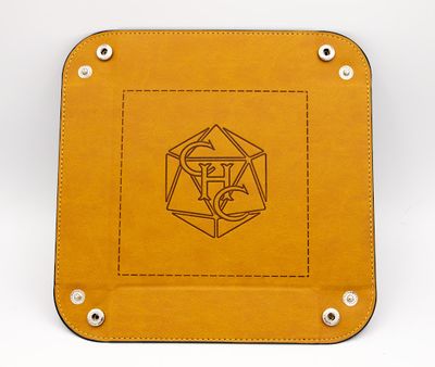 Square Dice Tray - Brown