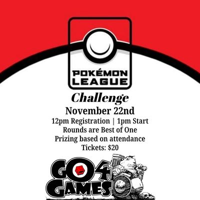 Event: Pokémon November TCG Challenge 11/22/26 12pm