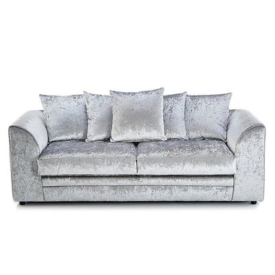 Crystal Crushed Velvet 3 Seater Sofa