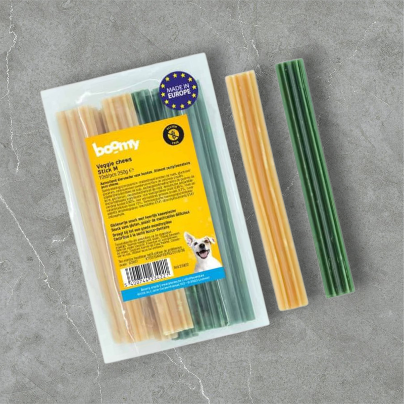 Boomy - Veggie chews stick M (10 st) Boomy - Veggie chews stick M (10 st)