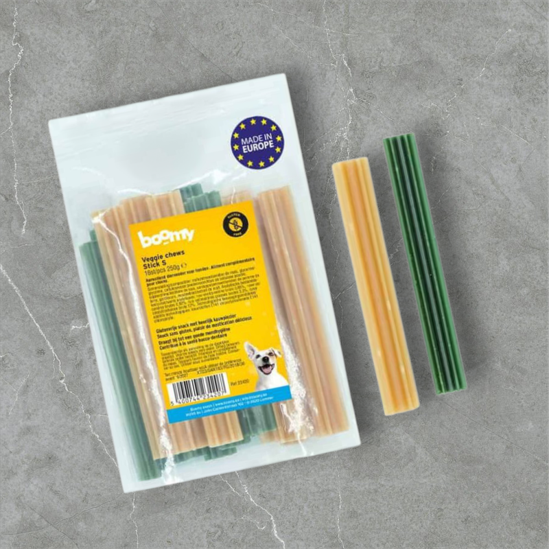 Boomy - Veggie chews stick S (16 st) Boomy - Veggie chews stick S (16 st)