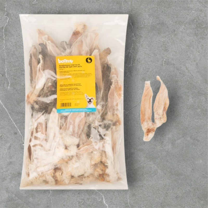 Boomy - Konijnenoren met vacht 500 gr