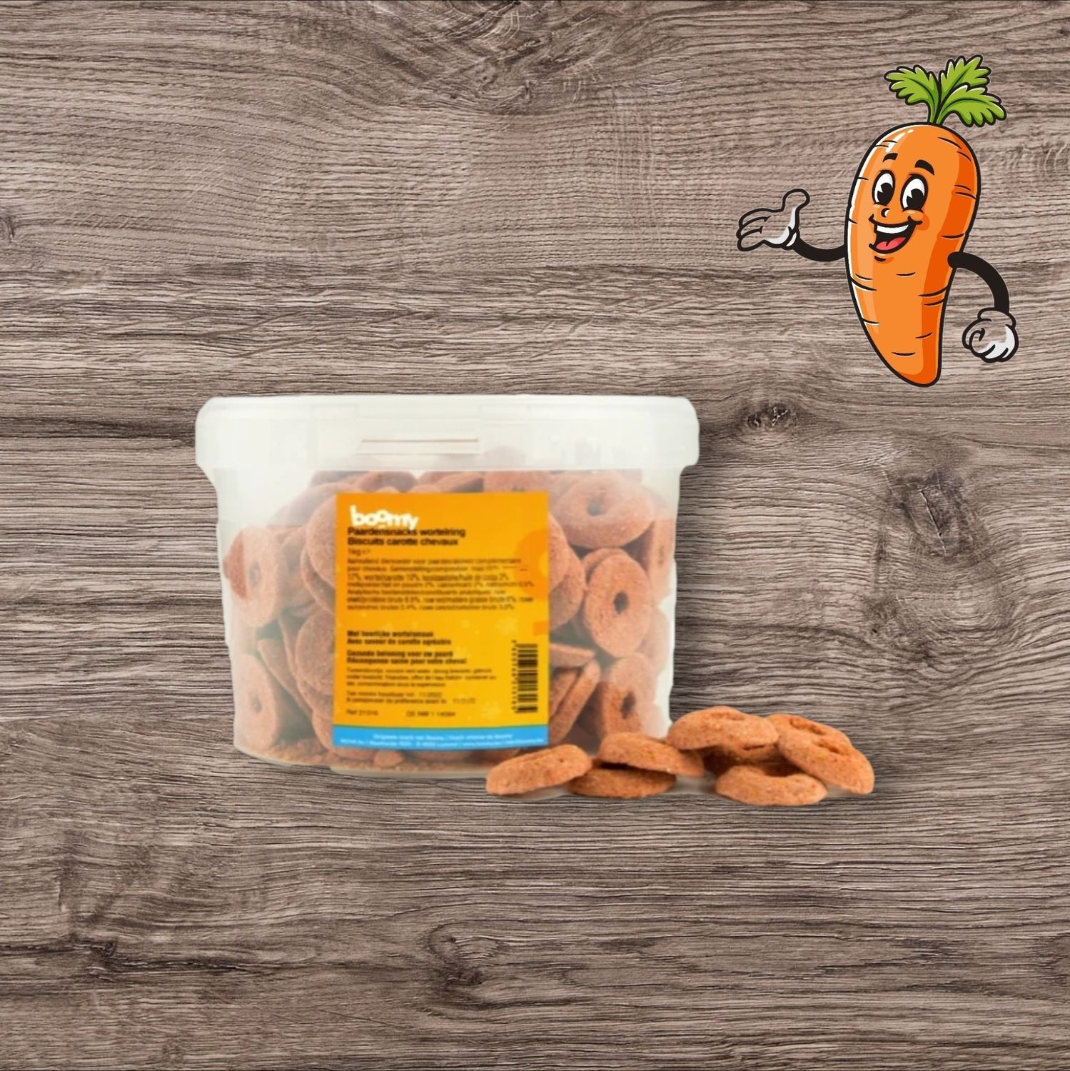 Boomy - paardensnacks wortelring 1kg