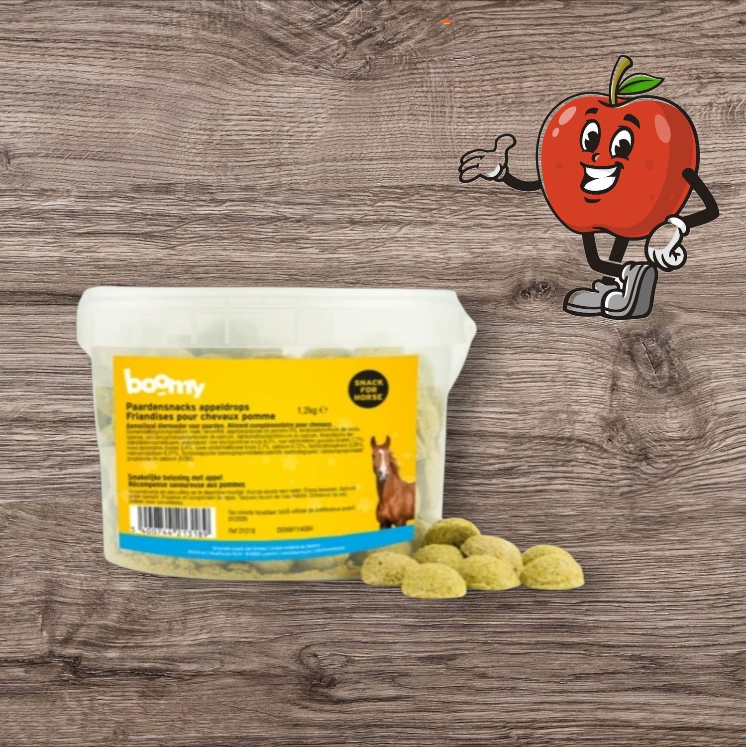 Boomy - paardensnacks appeldrops 1,2kg
