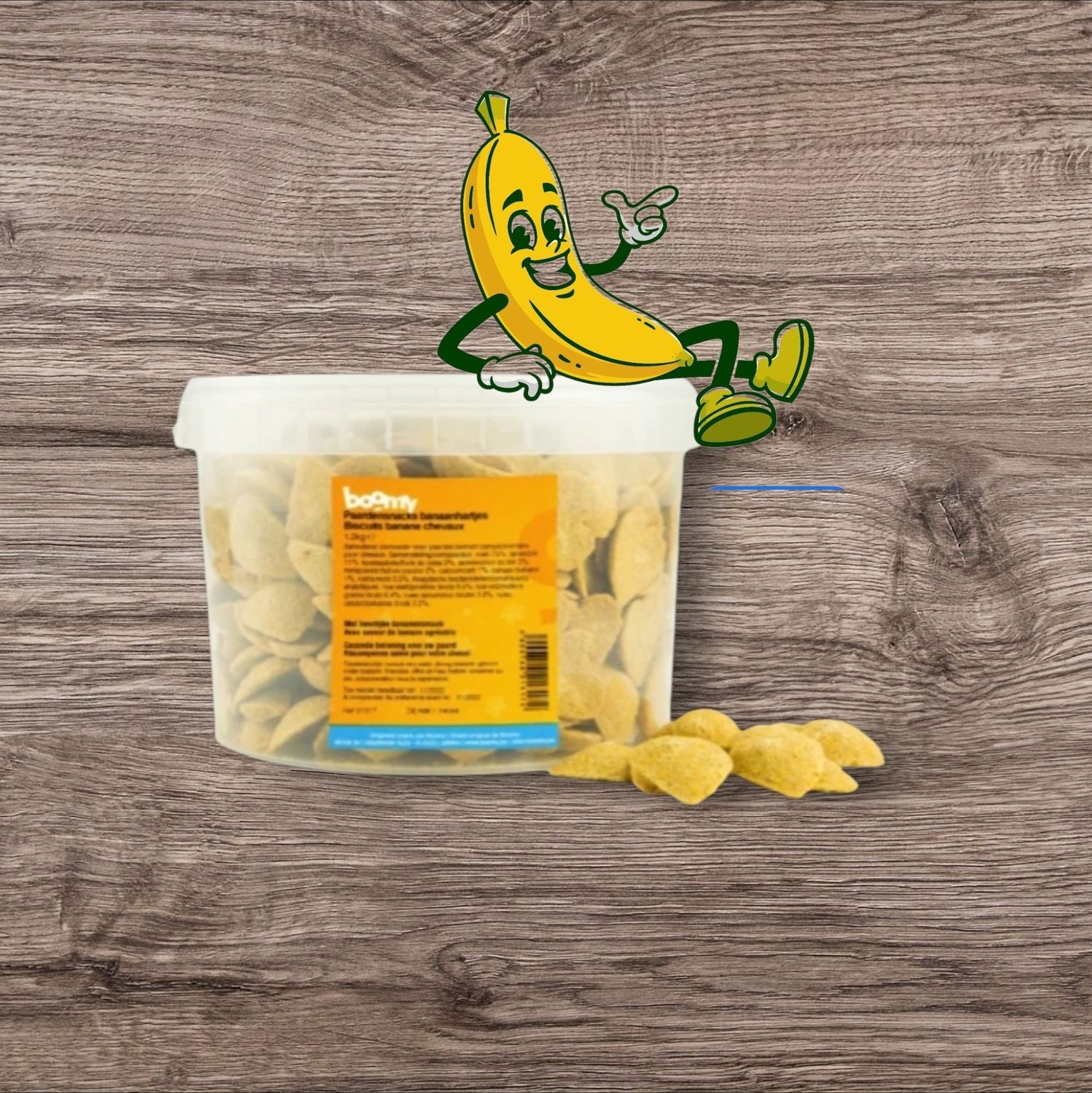 Boomy - paardensnacks banaanhartjes 1,2kg