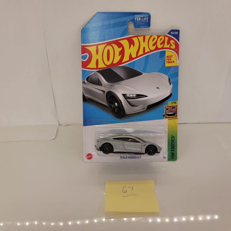TESLA ROADSTER SILVER #67 HOTWHEELS