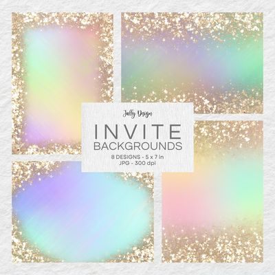Fondos holográficos para diseño de invitaciones