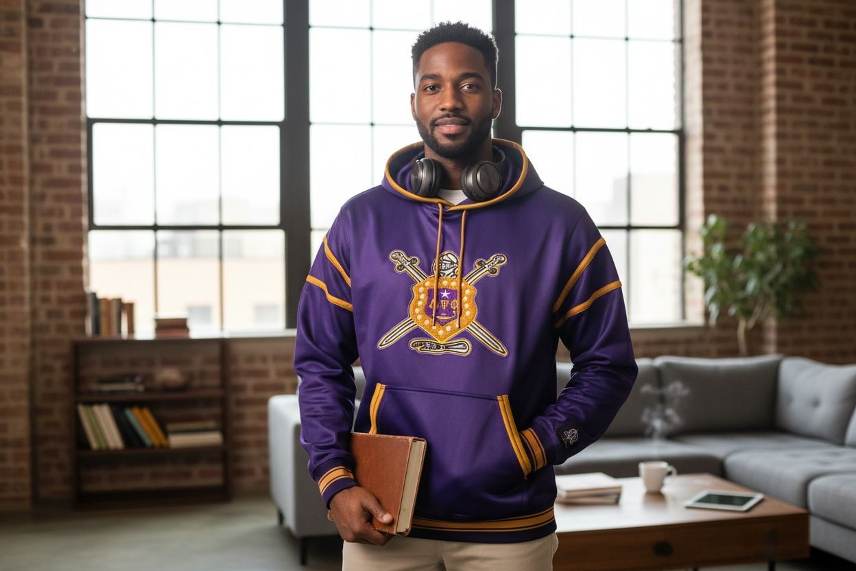 Omega Psi Phi Old School Shield Hoodie