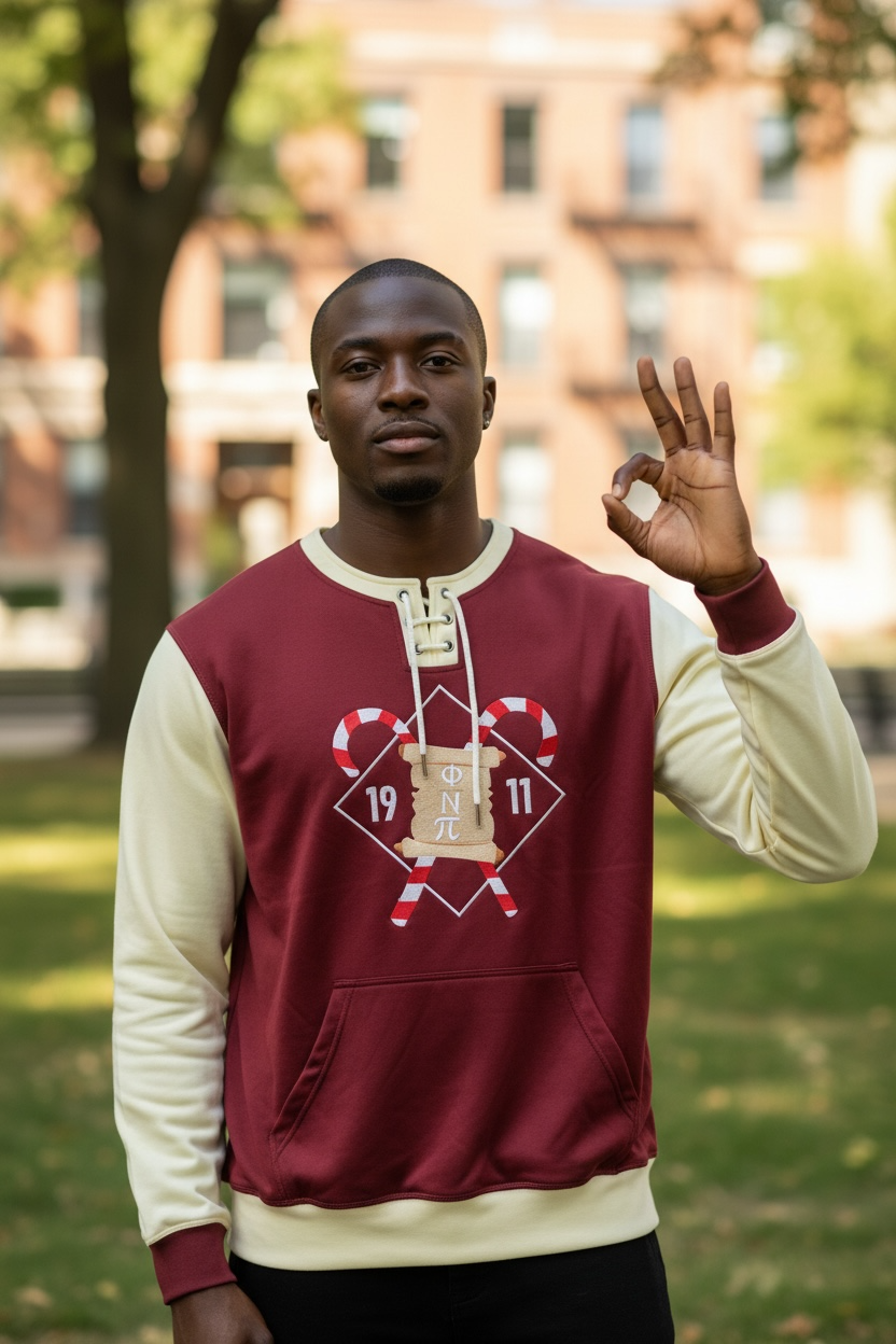Phi Nu Pi  Kandy Kane Pullover