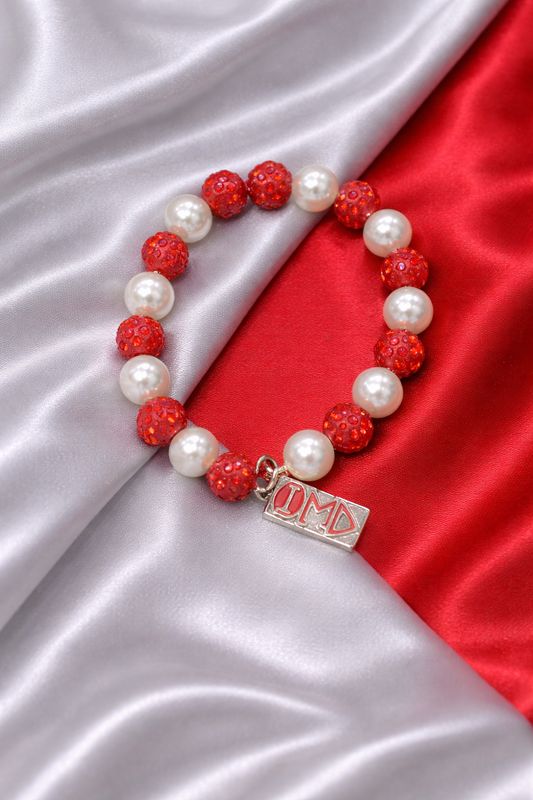 ΔΣΘ circular squared Beaded Bracelet