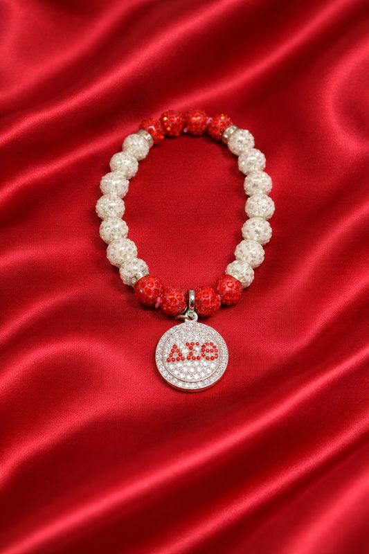 ΔΣΘ circular symbol Beaded Bracelet