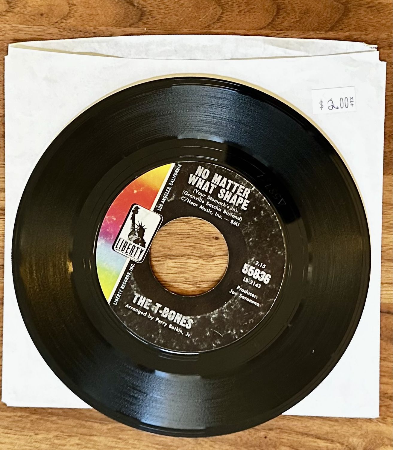 The T-BONES - No Matter What Shape (Your Stomach&#39;s In) / Feelin&#39; Fine