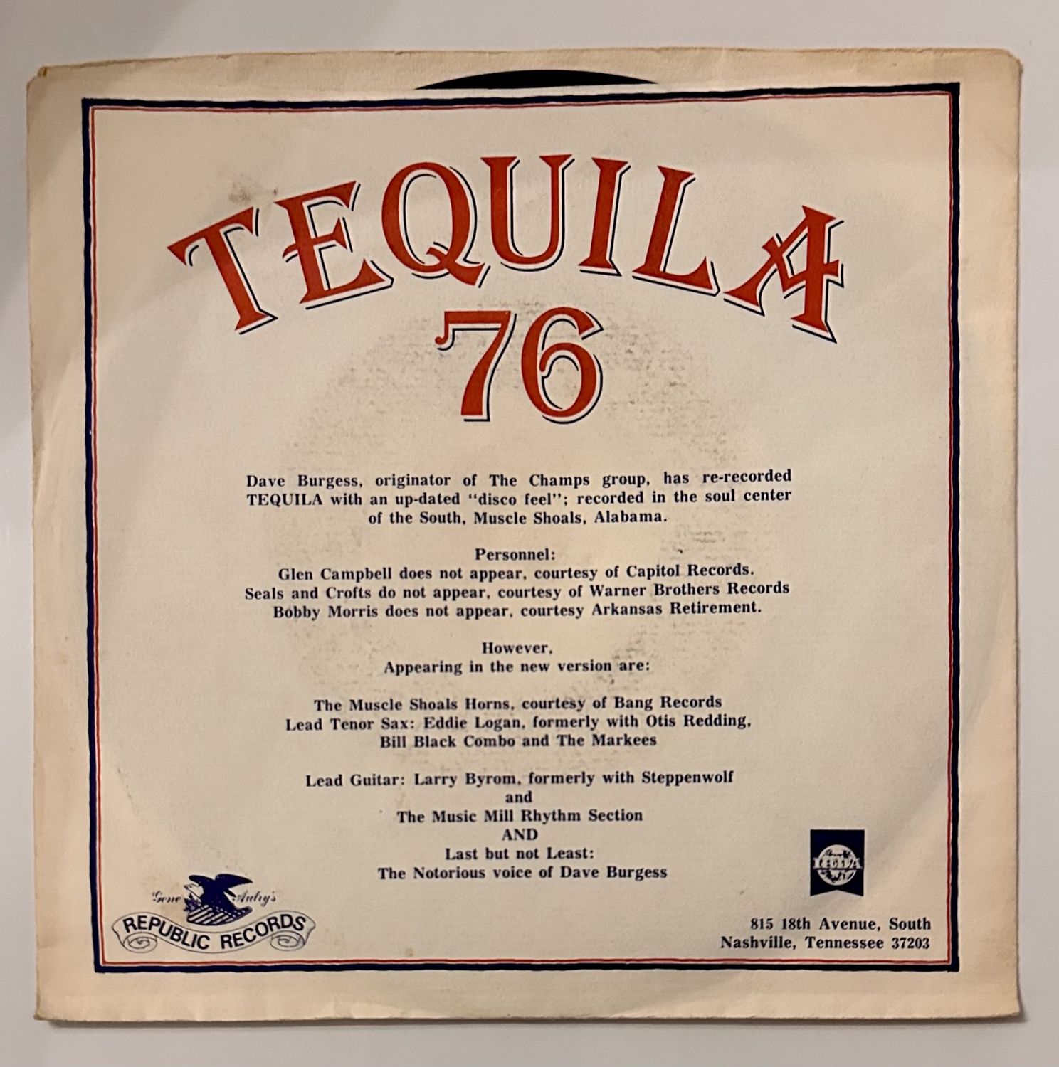 The CHAMPS - Tequila &#39;76