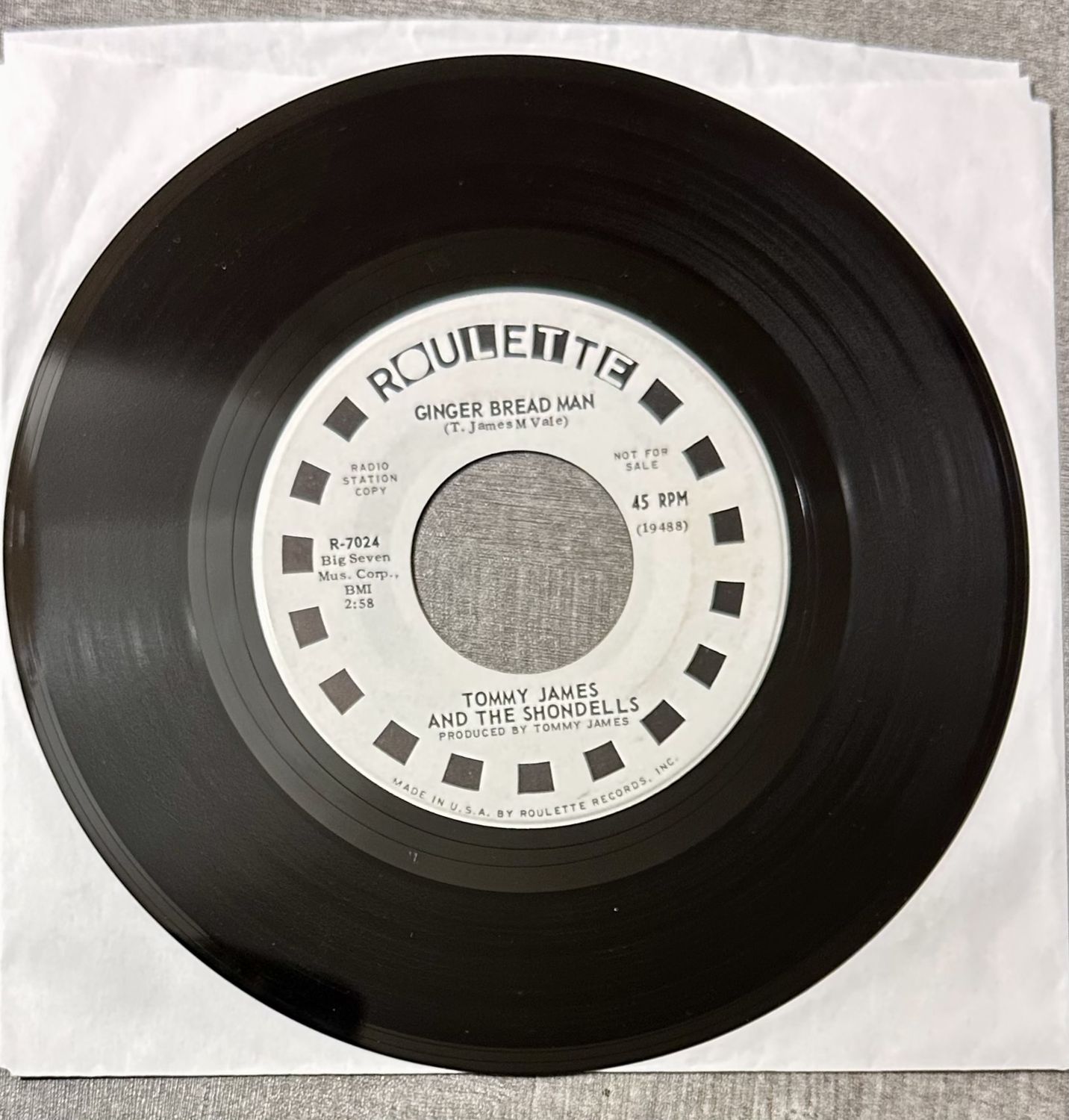 TOMMY JAMES &amp; THE SHONDELLS - Do Something To Me 7&quot; promo