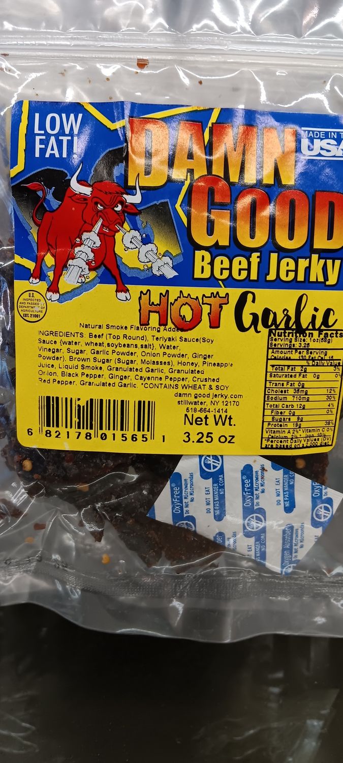 DAMN GOOD  JERKY HOT GARLIC