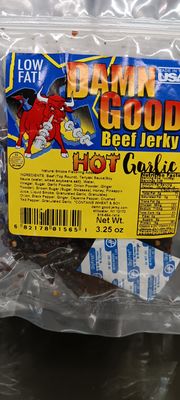 DAMN GOOD  JERKY HOT GARLIC