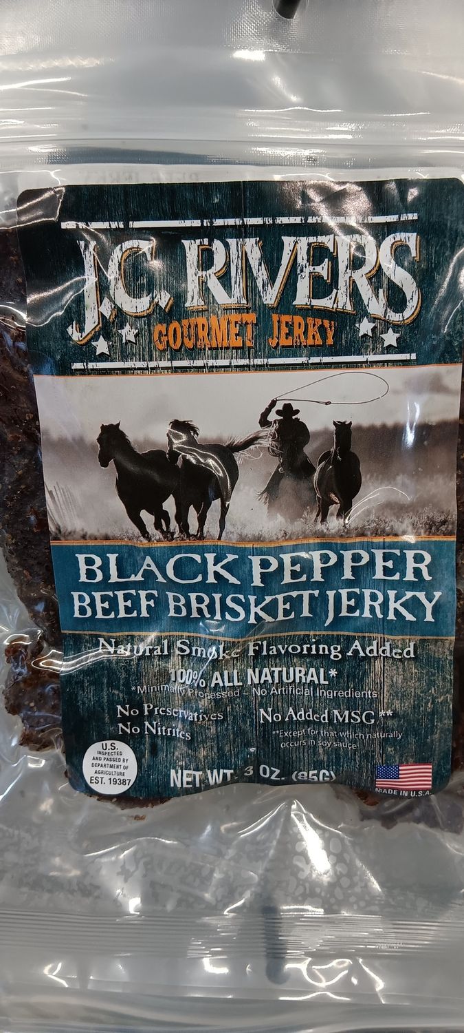 J.C RIVERS BLACK PEPPER BRISKET JERKY