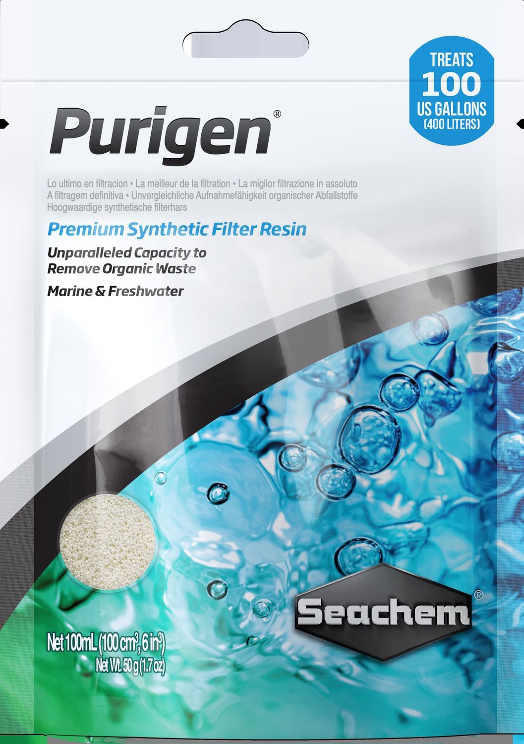 Seachem® Purigen® Premium Synthetic Absorbent, Size: 100ml